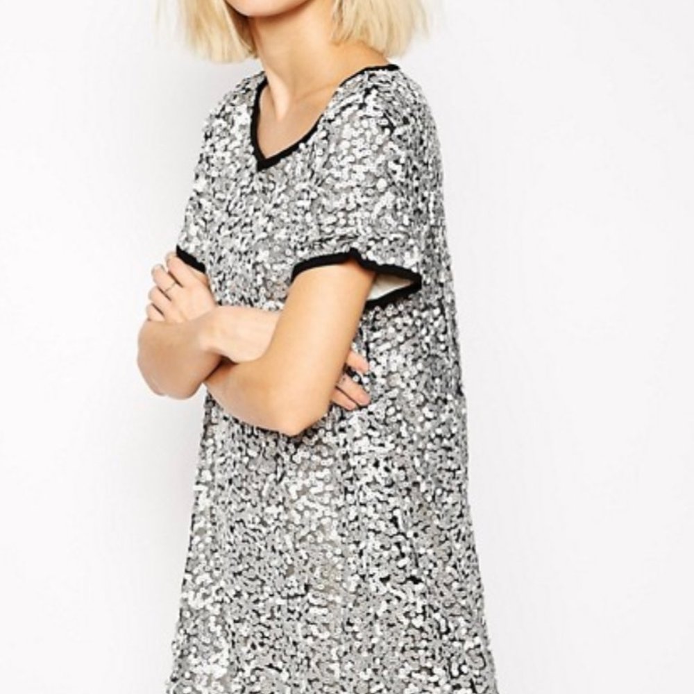 Goldie Outsider Dress With Sequin Detail